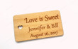 Personalized Love Wedding Tags, Custom Engraved Wooden Tags, Wedding Favor Tags, Rustic Wedding, Bridal Shower Favor Tags