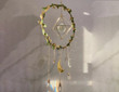 Geometric Moon Goddess Gemstone suncatcher/Crystal Prism Suncatcher/Rainbow maker/Home Window decor/light catcher /Hanging Crystal Prism