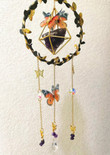 Magic Monarch Fairy Amethyst Healing Geometric Suncatcher/Rainbow maker/light catcher/Wall Hanging Crystal Prism/Kid room bedroom decor