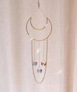 Quartz Crescent Moon Hoop Suncatcher/Geometric Crystal Prism Suncatcher/Rainbow maker/Home Window decor/light catcher /Hanging Crystal Prism