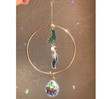 Witchy Hoop Prism Gemstone suncatcher/Crystal Prism Suncatcher/Rainbow maker/Home Window decor/light catcher /Hanging Crystal Prism