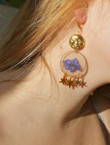 Pressed flower earrings/Botanical earrings/Resin flower earrings/Gifts for Mom/Real flower jewelry/pressed an pretty/Dried flowers earrings