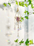 Royal geometric Amethyst Window SunCatcher/Witchy Sun catcher/Boho Decor/Rainbow Maker/Hanging Crystal Prism/Crystal Suncatcher/Room Decor