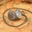 Vintage Antique Copper Crown Display Bronze Necklace Pendant Pocket Watch/Necklace Pendant Clock Chain Men Women with Accessory