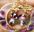 Purple Mushroom Amythest Moon Drop Shrooms/Mushroom Dangle Earrings Fairy Woodland Earrings/Dark Jewelry/Witchy Earrings/Healing Crystal