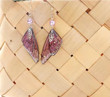 Crystal Fairy Cicada Butterfly Wings Insect Drop Earrings Goddess/Boho Earrings/Celestial Witch Healing Crystal/Crescent Moon Earrings