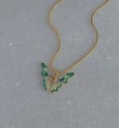Fairytopia Elina Green butterfly necklace magical/best gift/best friend gift/Mariposa Necklace/choker chain/choker set/Fairy Necklace