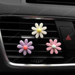 6 Pieces Daisy Flower Car Air Outlet Flower Decoration Ornaments Elegant Air Perfume Vent Clip Accessories Auto