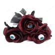 Horror Flower Rose Artificial Flower With Eyeball Halloween Supplies, Halloween Decor, 41cm Black Fake Flower Cosplay Costume Accessories