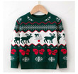 Toddler Baby Boys Girls Christmas Reindeer Knit Sweater, Xmas Kids Clothing Gift, Cute Warm Knitted Christmas Long Sleeve Sweatshirt