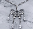 Vintage Hollow Butterfly Tassel Pearl Pendant Necklace for Women Charm Aesthetic Fashion Sweet Cool Choker Trend Jewelry/Choker Collar Y2K