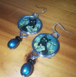 Mysterious Black Cat Earrings/Statement Drop Earrings/Gothic Wanderlust Jewelry/Magical Witchy Earrings/Bohemian Earrings