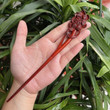 Red Sandalwood Wood Hair Sticks Magnolia Flower Wooden Hair Pins Carved Peony Headpiece Hair Jewelry Accessories/Jewelry Hair Accessories