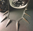 Punk Rock Spiked Choker Necklace Goth Alternative Edgy, Gift For Her/Cottagecore Rosary Necklace,Gift For Her