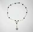 Grunge Angel Heart Cross Beaded Necklace | Fairycore Grungecore Rosary Chain Link/BFF Besties Choker Collar/Renaissance jewelry