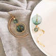 Fresh Green Bubble Dangle Earrings Hand Blown Glass Ball Asymmetric Drop Earrings Earrings Femme/Bestie Gifts/Fairy jewelry/BFF Gifts