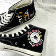 Converse Custom Floral Embroidery / Gift For Best Friend/ Converse Custom Name