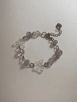 Handcrafted Fairycore Charm bracelets y2k Beads, Fairycore, Grunge, White Pearls/90s Retro Bracelet Y2k/Cottagecore Cottage core Jewelry