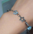 Blue Star Beads y2k Bracelet Stainless Steel Wire Fairy Core Aesthetic Bracelets Cute Punk Jewelry/Cottagecore cottage core jewelry