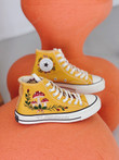 Y2k Rainbow Embroidery Flower Converse Chuck Taylor, Custom Hand Retro Embroidered Converse, Converse Chuck Taylor High Top, Gifts for Her