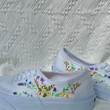 Custom Vans Shoes/ Vans For A Bride / Embroidered Shoes/ Embroidered Vans Sweet Orange Flower Garden/ Embroidered Sneakers/ Wedding Shoes/ Custom Wedding Vans