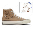 Personalized Converse Chuck Taylor Coffee Flowers Converse Shoes