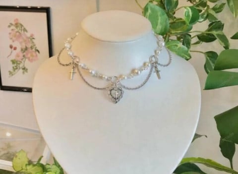 ✮ Juicy Couture Crown Pearl Necklace ✮ Y2K ✮... - Depop