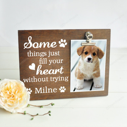 Personalized Wood Photo Board Picture Clip/ Pet Picture Frame/ Pet Lover Gift /Pet Rescue Photo Frame