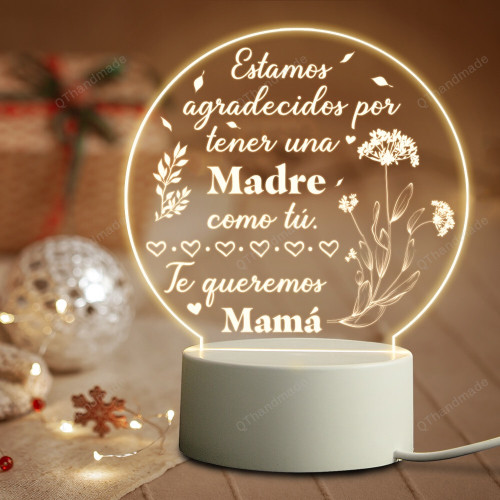 LED Lamp Night Light /Mother's Day Gift / Personalized Table Bedside Warm Lamp / Decor For Room / Bedroom Decoration / Gift For Family