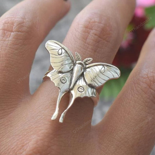 Vintage Butterfly Ring Exquisite Insect Women Wedding Engagement Party Princess Jewelry/Accessories Gifts/Goddess ring/Statement rings