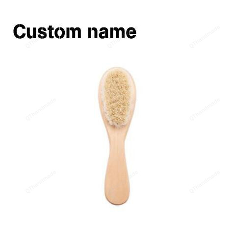 Custom New Wooden Handle Brush/ Baby Hairbrush/ Newborn Hair Brush Infant Comb /Head Massager