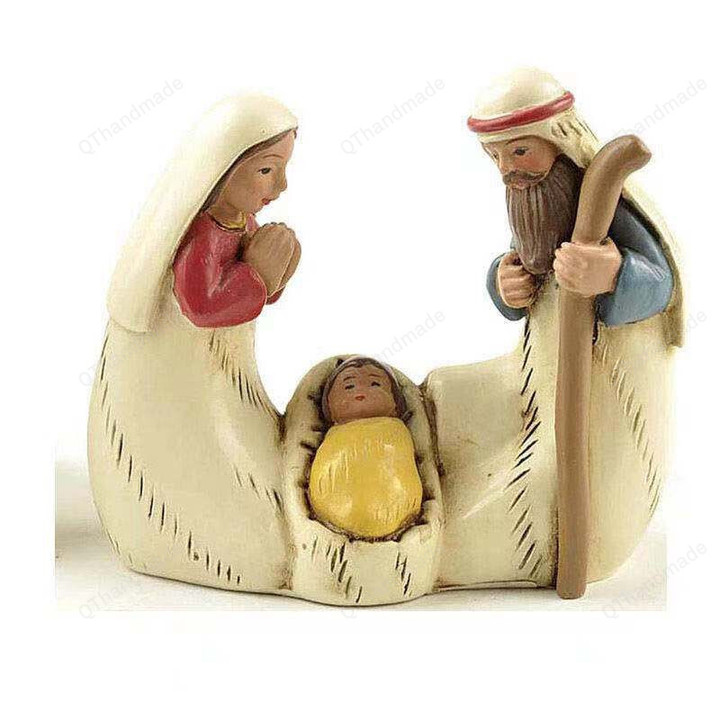 Holy Family Statues Figure / Jesus Christ Figurine Home Decorative / Sculptures Catholic Church Souvenirs Gifts / Jesus Doll Statue