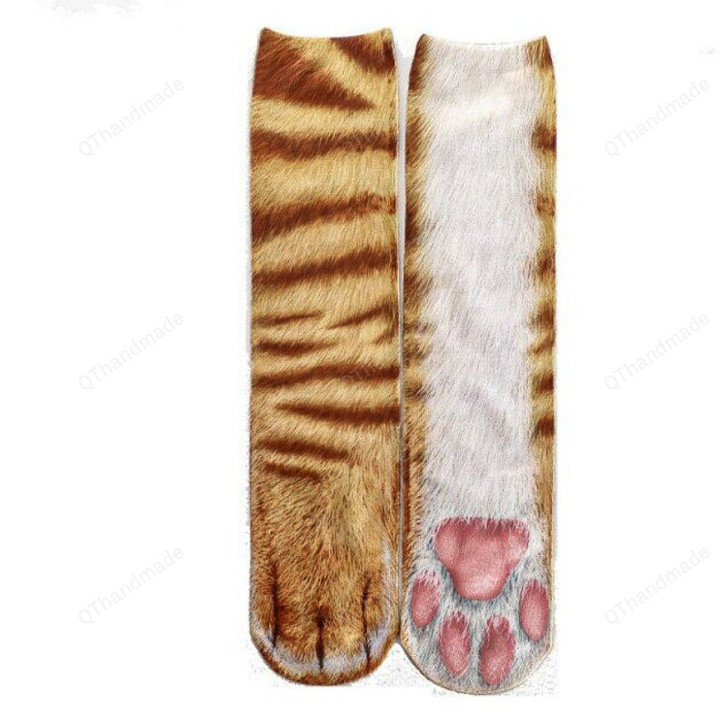 Leg Foot Cat Pig Tiger Zebra Socks/Funny Cosplay Socks/Christmas Stocking/Knit Knitted Socks/Leg Warmers/Unisex Gift/Short Party Tube Socks