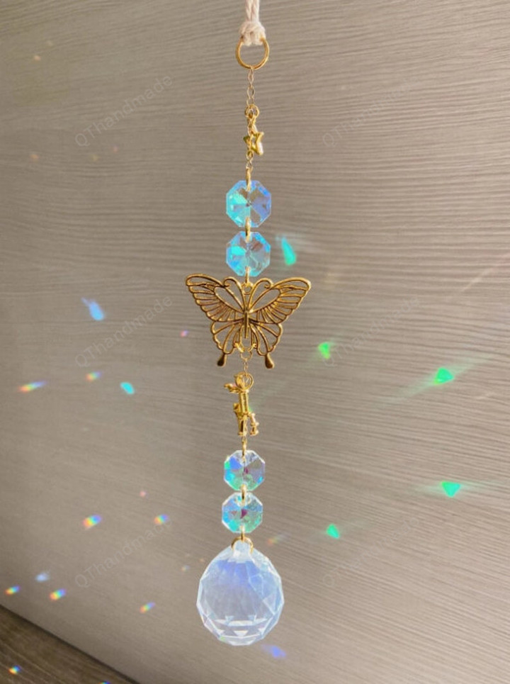Fairy Celestial Butterfly CONSTELLATION Crystal suncatcher/Hanging Crystal Prism/Rainbow Maker/lightcatcher/Car charm accessories/ornaments