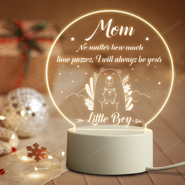 Personalized USB LED 3D Night Light / Mother's Day Gift / Birthday Gift / Bedroom Decoration / Bedside Table Lamp Unique / Gift for Mom