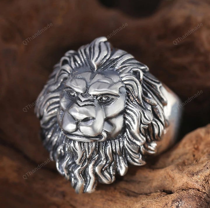 Retro Lion Domineering Ring Prairie King Alloy Ring Jewelry Gift Adjustable Opening/Statement Ring/Witchcraft jewelry/Boho Gothic Goth Ring