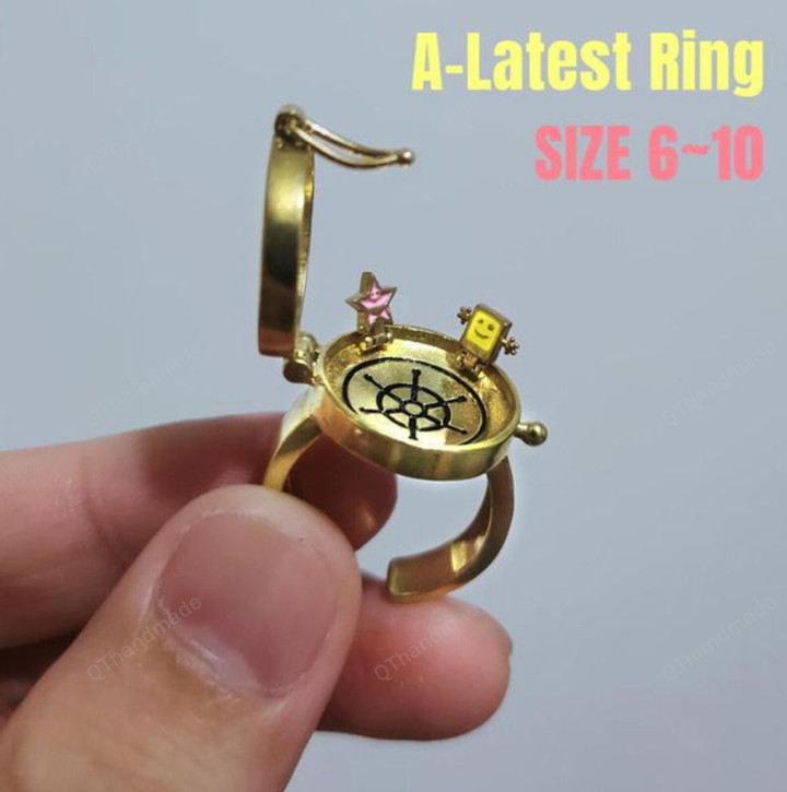 2022 Trend BFF Ring For Teen Cute Anime Aesthetic Couple Opening Ring For Woman Man Jewelry Close Friend Birthday Gift/Boho Bohemian Jewelry