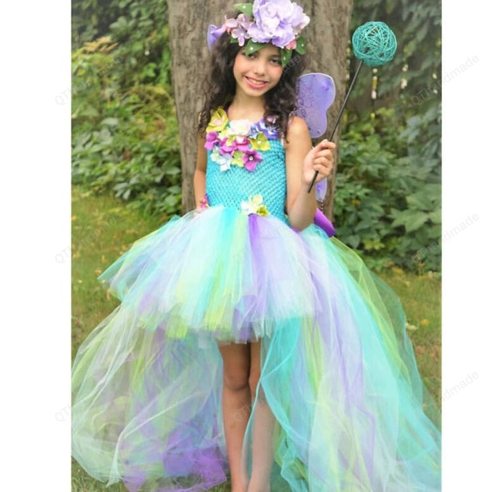 Exquisite Peacock Water Fairy Tutu Dress Girls Birthday Party Pageant Costume Kids Teal Turquoise Purple Ball Gown/Baby Girl/Party Dress