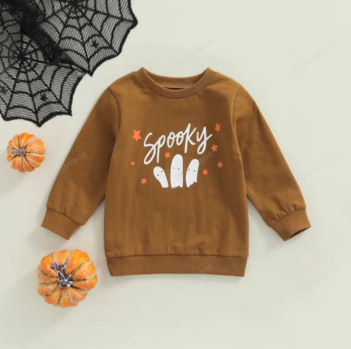 Halloween Day 0-5Y Baby Girls Boys Lovely T Shirts Outwear Letter Printed Long Sleeve Pullover Clothes/Baby Girl/Party Dress