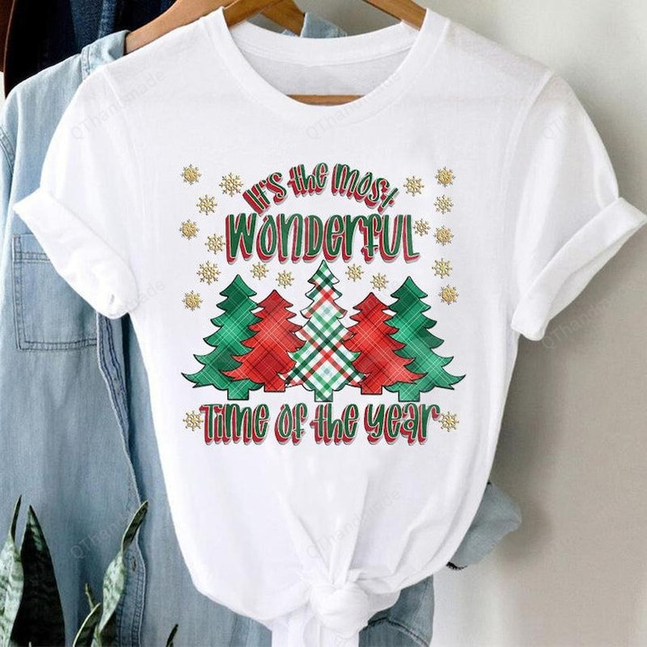 Tis The Season Merry Christmas Graphic T-Shirt, Christmas Tree Travel Holiday Tee, Red Truck Tree Print Shirt, Xmas Gift, Matching Shirt
