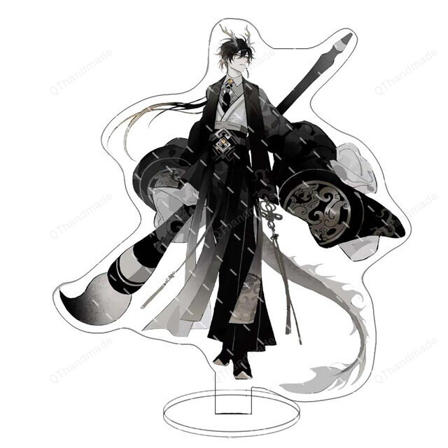 15cm Anime Figure Genshin Impact Zhongli Ayato Venti Xiao Yae Miko Yelan Acrylic Stand Model Plate Desk Decor Standing Sign Fans Gift