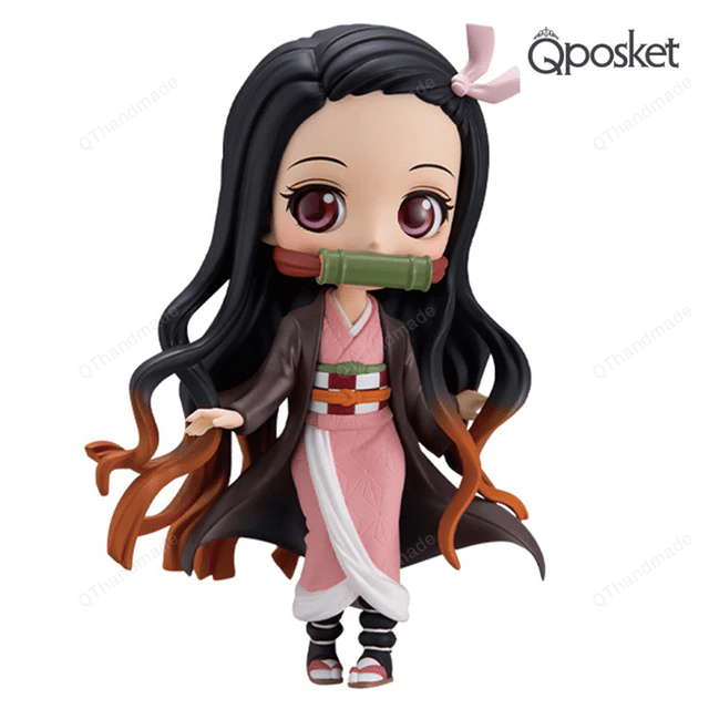 15cm Anime Demon Slayer Figure Nezuko Tanjirou Zenitsu Inosuke Kyoujurou Giyuu Kawaii Qposket Figural PVC Model Toy Collect Gift