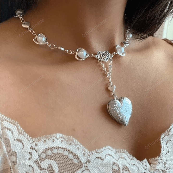 Angel Heart Necklaces For Women/ Crystal Fairy Necklaces/ Elegant Necklace/ Gift For Her/ Y2K Necklace / Fashion Accessories