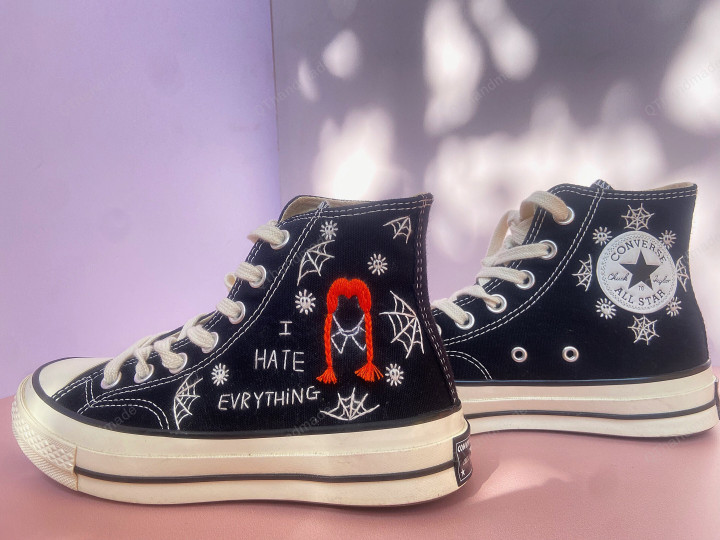 Custom Converse Shoes/ Embroidered High Top Converse Custom / Gift/ Custom Converse Chuck Taylor