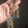 Happy clouds Earrings/Boho Earrings/Dangle/Celestial Earrings/Witchy Earrings/Celestial/Celestial Metaphysical Jewelry/Waterfall Boho Witchy statement earrings/Boho Bohemian Drops Jewelry