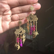 Cloud Earrings/Boho Earrings/Dangle/Celestial Earrings/ Witchy Earrings/Celestial/Celestial Metaphysical Jewelry/Waterfall Boho Witchy statement earrings/Boho Bohemian Drops Jewelry