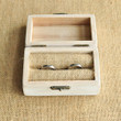 Personalized Wodden Wedding Box/Retro White Rustic Ring Box/Ring Bearer Box/Engagement Ring Box/Wedding Gift/Custom Names and Date Ring Box/Couple Gift