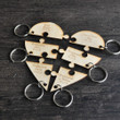 Personalized Engraved Puzzle Piece Keychain/Gift For Her/Wedding Favors Keychains/Bestfriend Gift