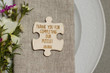 Custom Wedding Favors, Personalised Puzzle Wedding Favors ,Wedding Table, Laser Engraved Wooden Tags