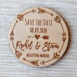 Boho Arrow Wooden Wedding Save The Date Magnets, Custom Rustic Wood Save The Date Magnet, Wedding Favors